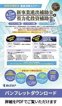 新設W補助金 徹底攻略セミナー　新事業推進補助金＆省力化投資補助金